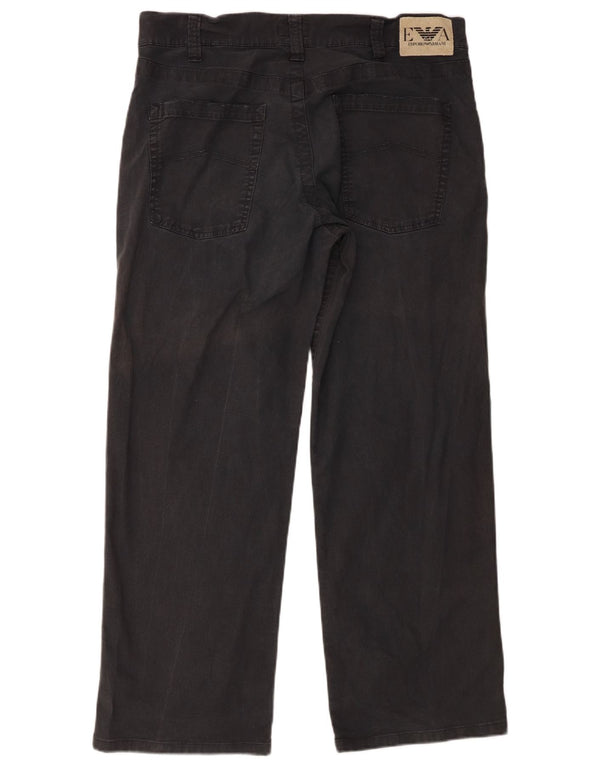 Pantaloni casual dritti da uomo Emporio Armani W36 L29 Grigi
