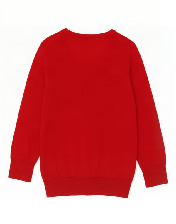 Suéter cardigã feminino manga 3/4 Gap Reino Unido 10 pequeno vermelho