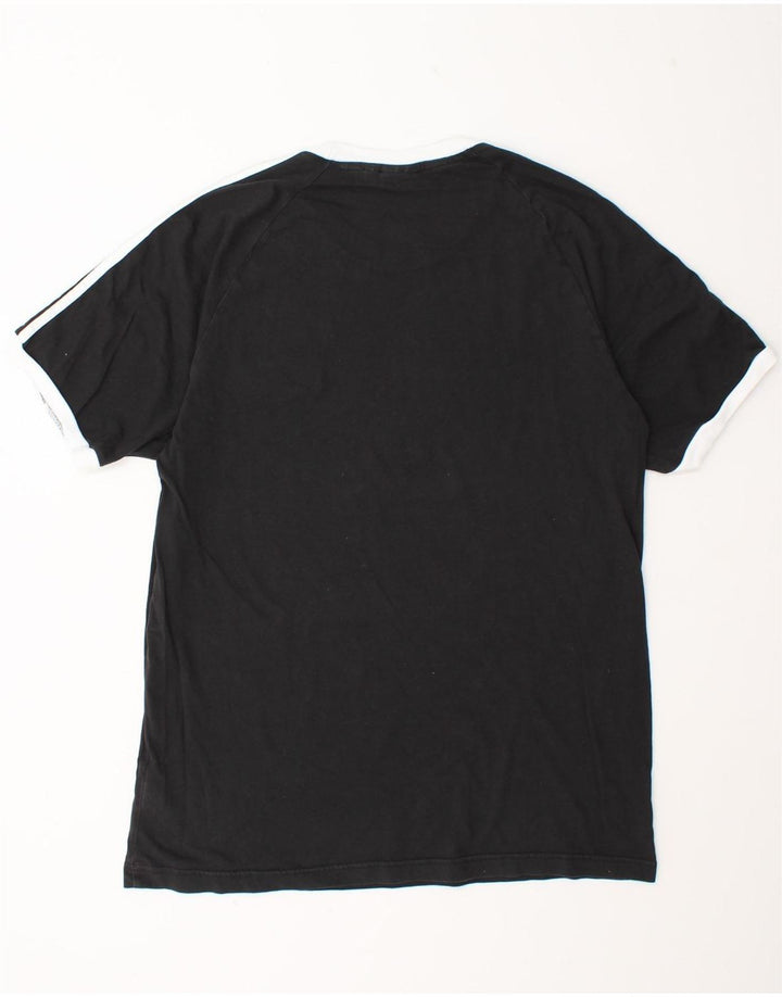 Adidas Mens T-Shirt Top Large Black Cotton