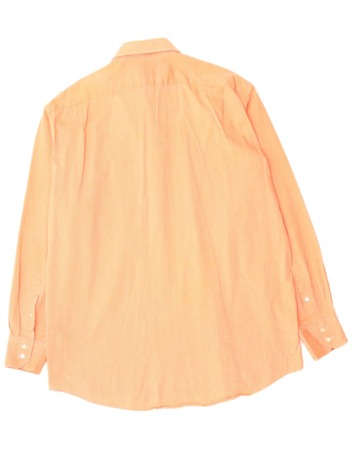 LACOSTE Mens Shirt Size 44 XL Orange Cotton
