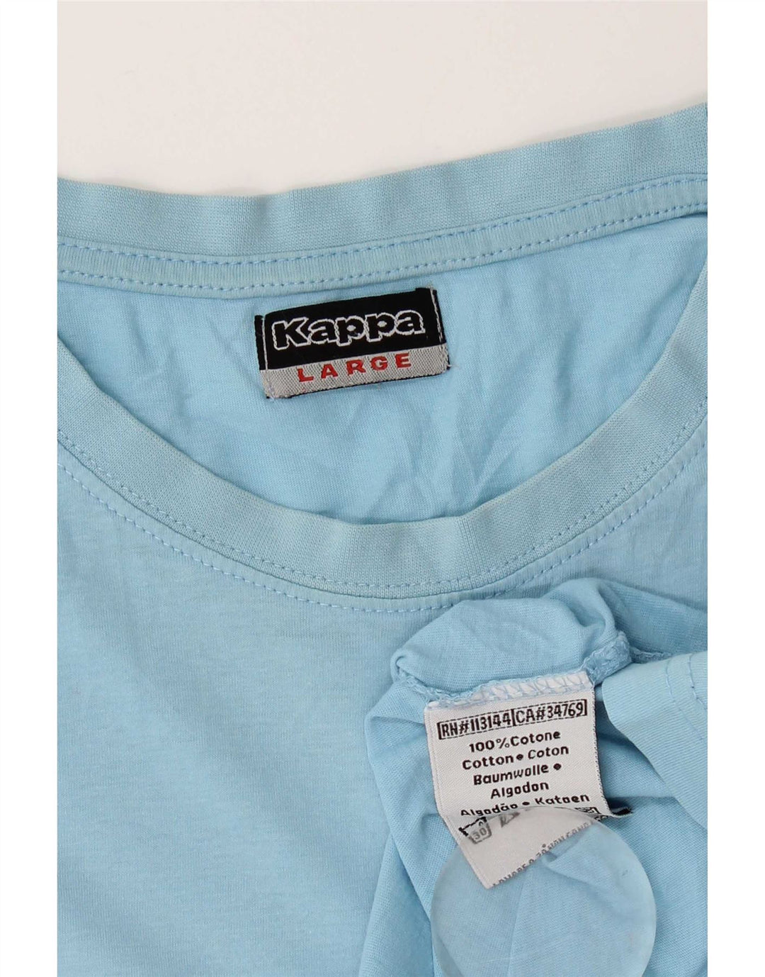 T-shirt uomo Kappa Top Large Blu in cotone