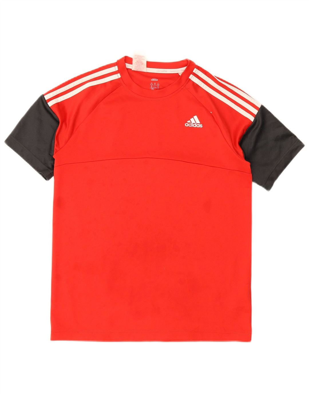 Maglietta Adidas Regular da ragazzo, 15-16 anni, in poliestere color block rosso