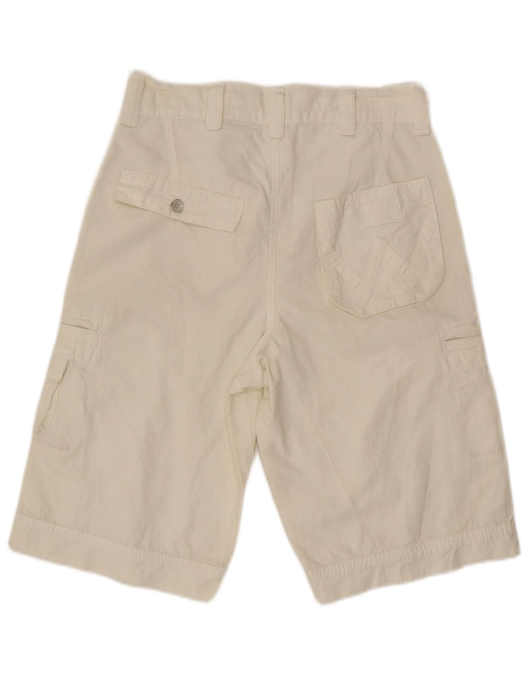 Pantaloni scurți Wrangler Fitz Cargo W30, bumbac alb mediu