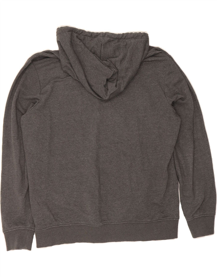 JACK & JONES Mens Graphic Hoodie Jumper 2XL Grey Cotton Vintage Jack & Jones and Second-Hand Jack & Jones from Messina Hembry 