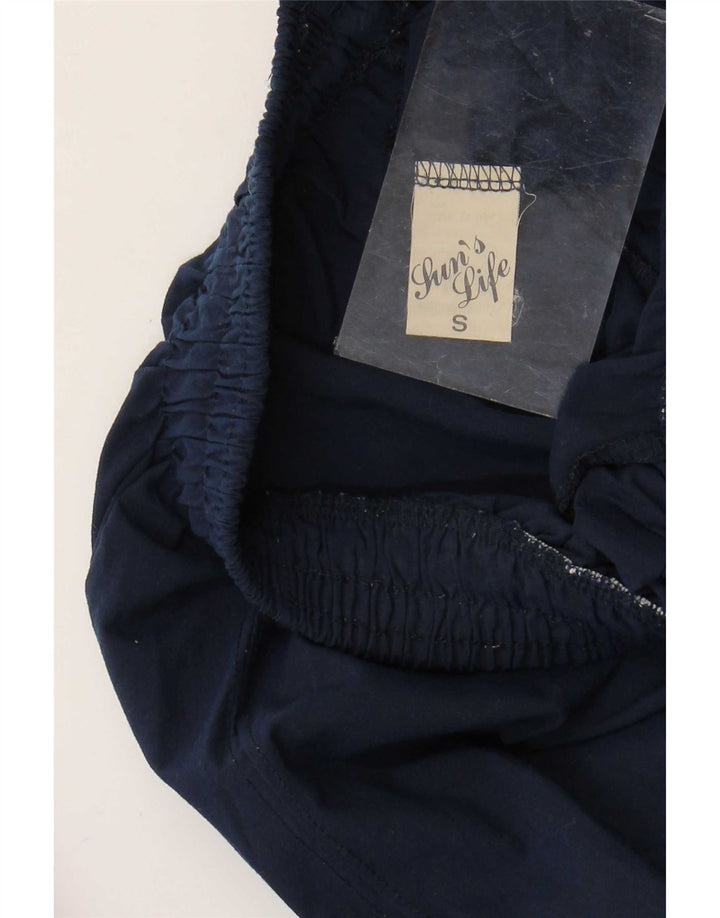 Vintage Womens Full Tracksuit UK 10 Small  Navy Blue Geometric Polyamide