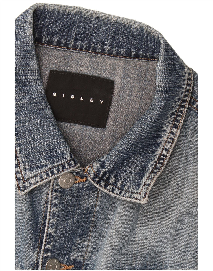 Sisley Herren Jeansjacke UK 36 Small Blau