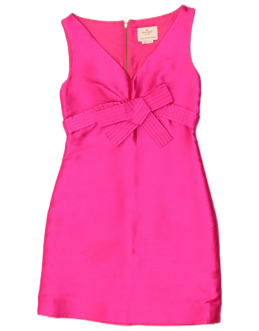Kate Spade Womens Sleeveless Sheath Dress US 4 Small Pink Polyester