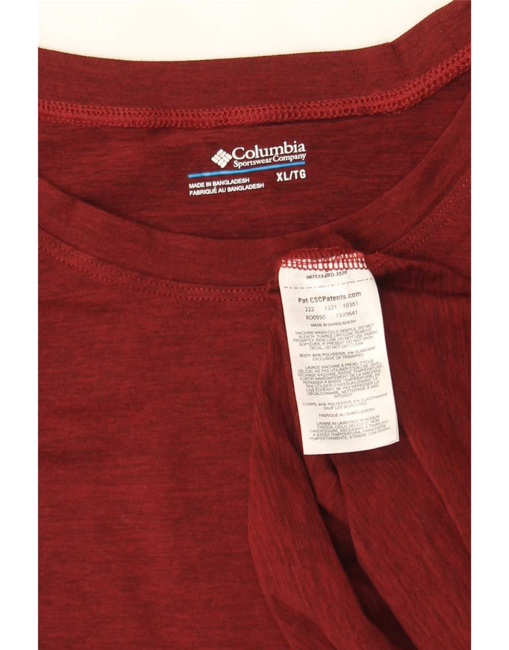 Columbia Herren T-Shirt Top XL Burgund Polyester