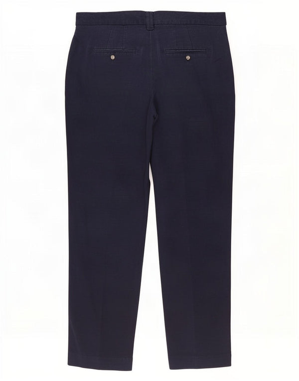 Pantaloni chino da donna Marks & Spencer UK 10 piccoli W27 L27 blu navy