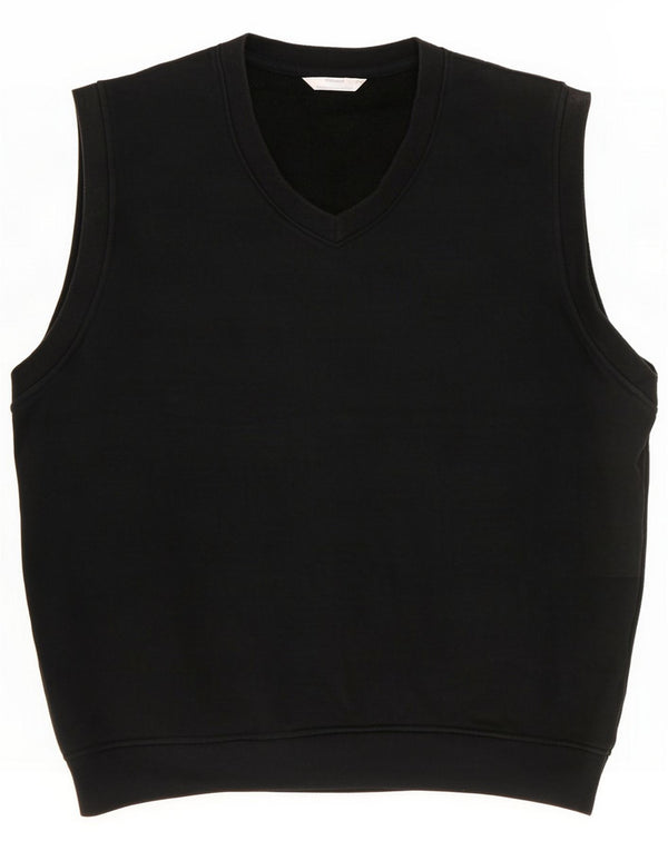 Marks & Spencer Mens St. Michael Sleeveless Sweatshirt Jumper Large Black