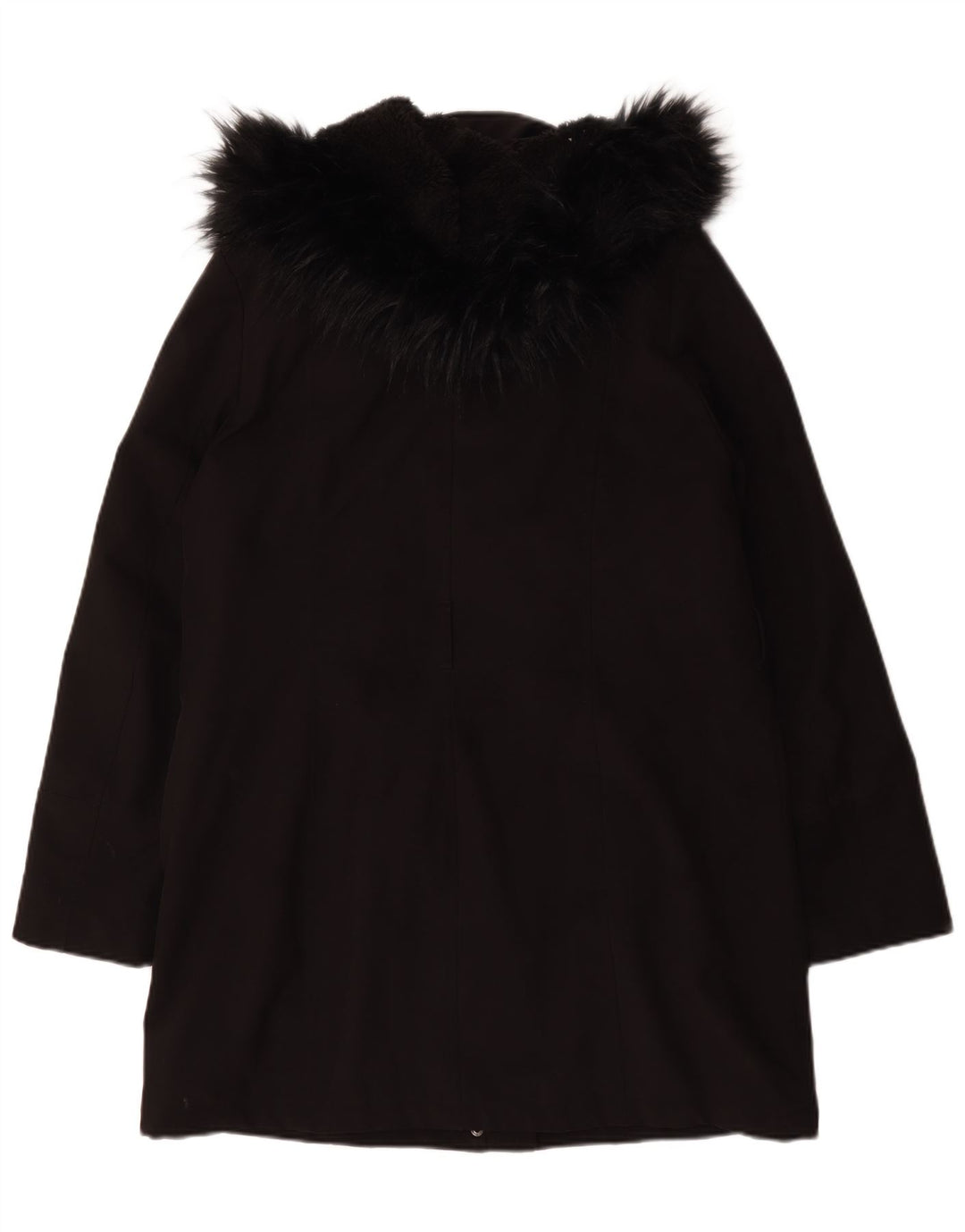 Soprabito Sherpa con cappuccio da donna Dkny UK 16 grande poliestere nero
