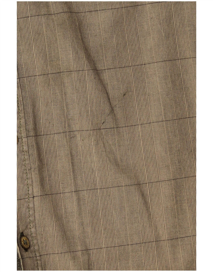 CAMEL ACTIVE Herre Regular Fit skjorte XL Khaki ternet bomuld