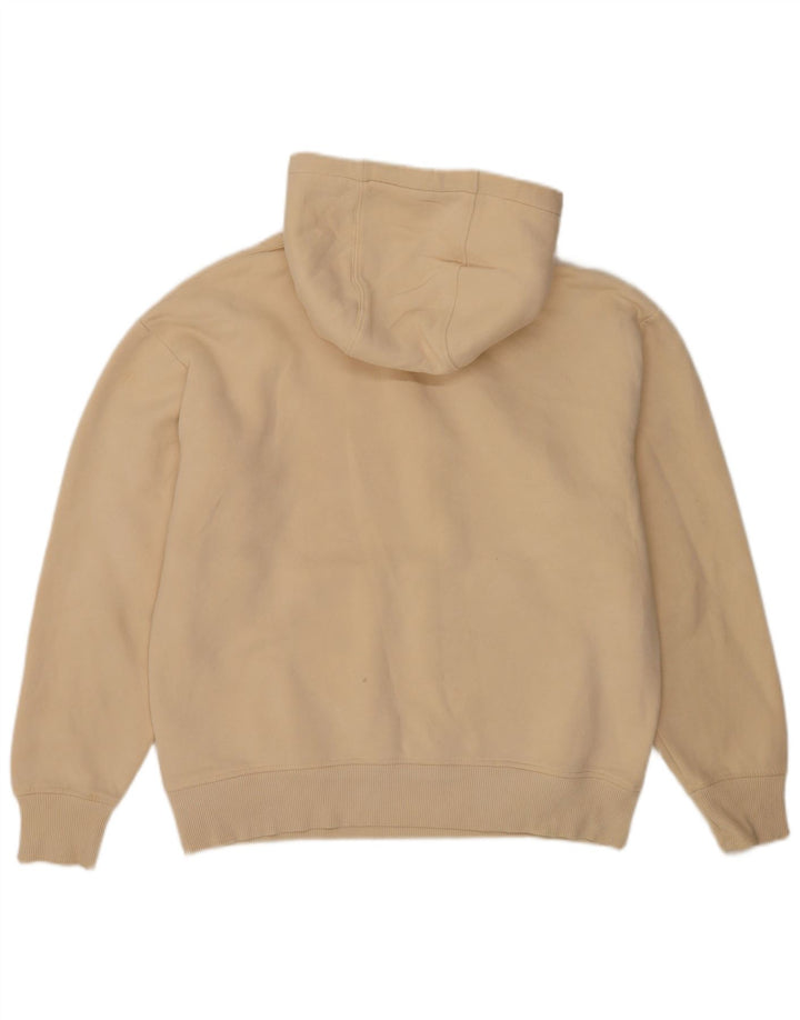 Zara Mens Hoodie Jumper Medium Beige Cotton
