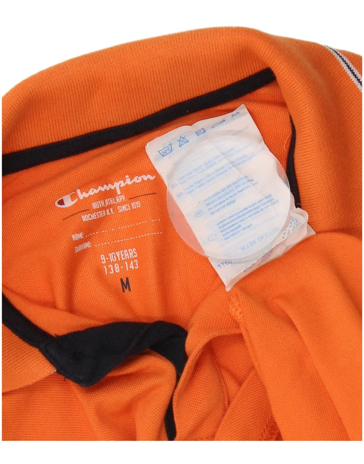 Champion Boys Polo Shirt 9-10 Years Orange Cotton