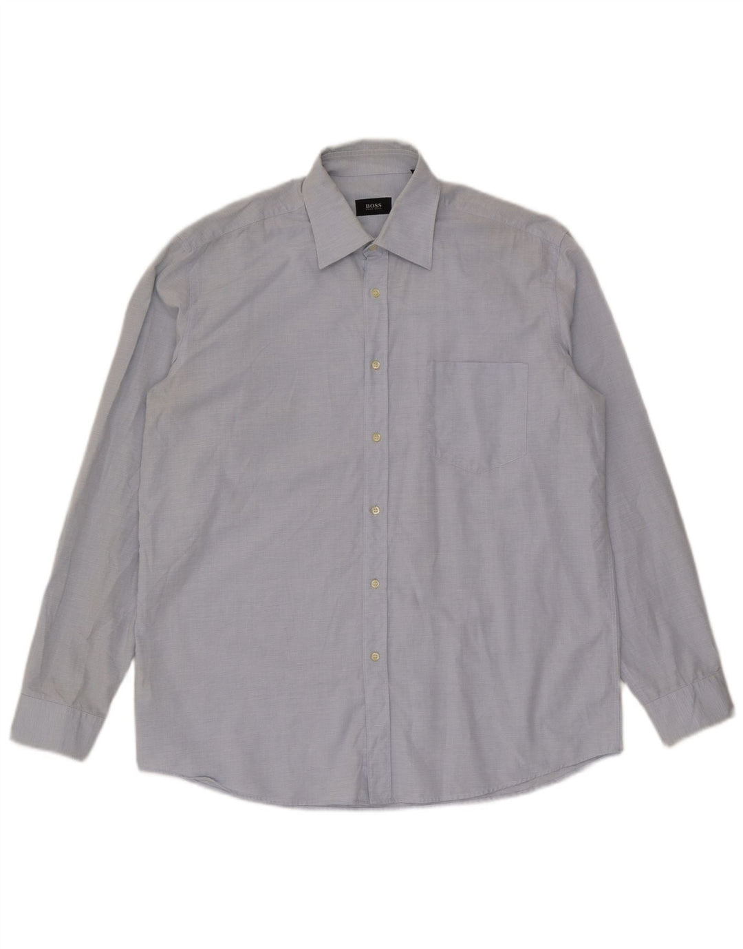 Hugo Boss Mens Shirt Size 42 16 1/2 Large Blue Cotton