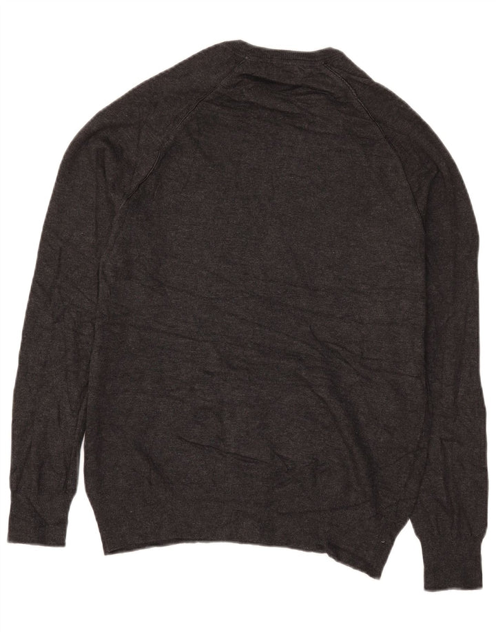 Zara Mens Crew Neck Jumper Sweater Medium Grey