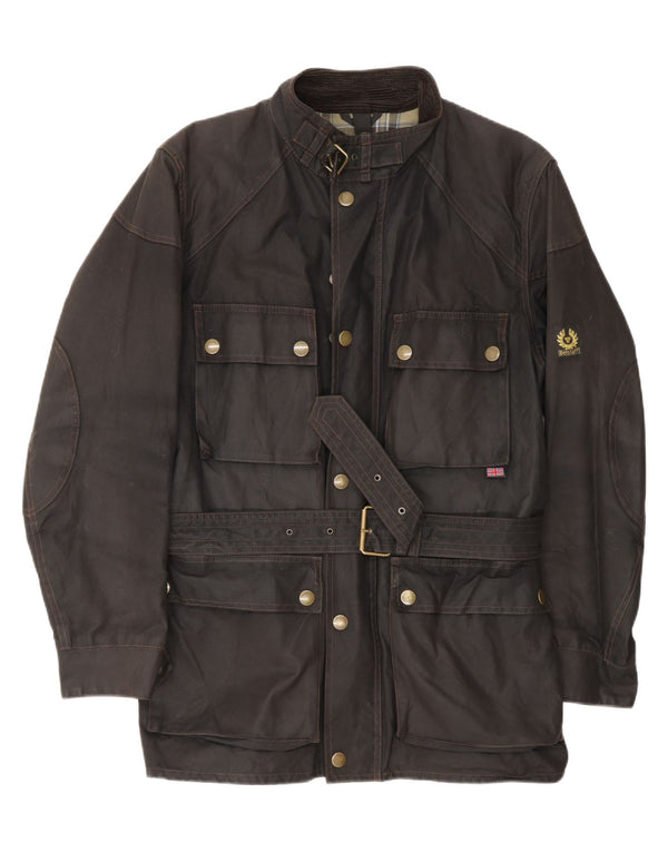 Belstaff Herre vokset bomuldsjakke UK 40 Stor brun bomuld