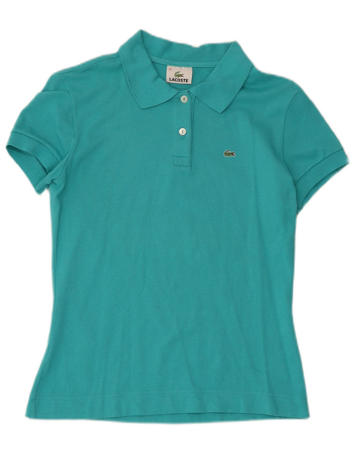 Lacoste Womens Polo Shirt Size 42 Large Blue Cotton