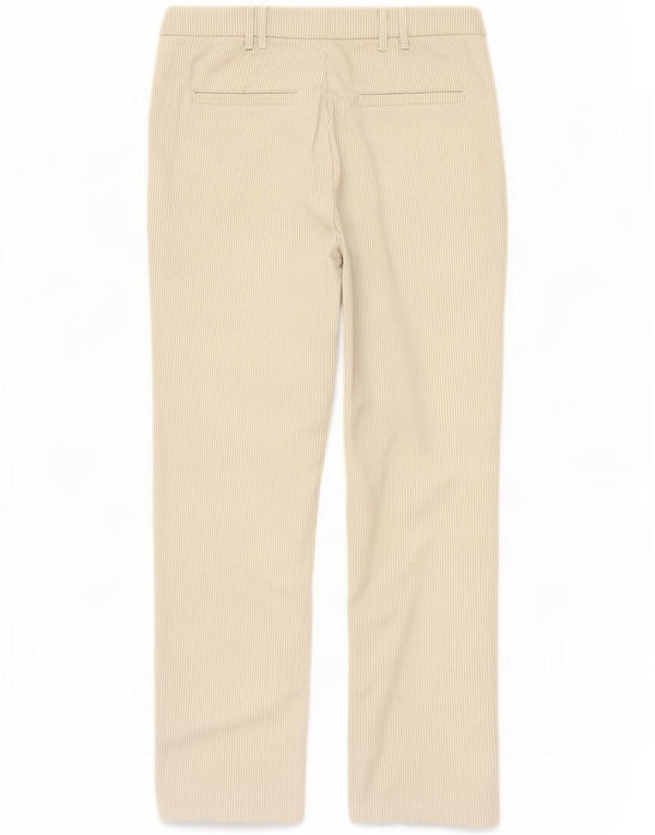 Monsoon Pantaloni casual affusolati da donna UK 14 Large W34 L29 Gessato bianco