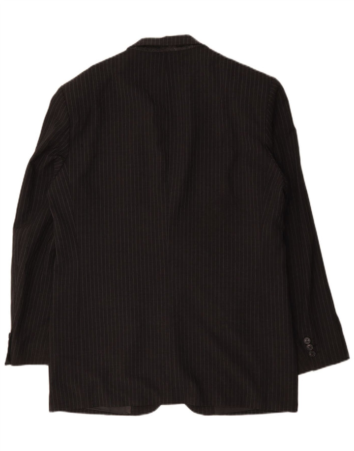 Marks & Spencer Mens 2 Button Blazer Jacket UK 38 Medium Grey Pinstripe
