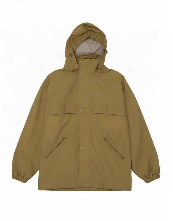 Brugi Chaqueta cortavientos con capucha para hombre UK 38 Medium Khaki