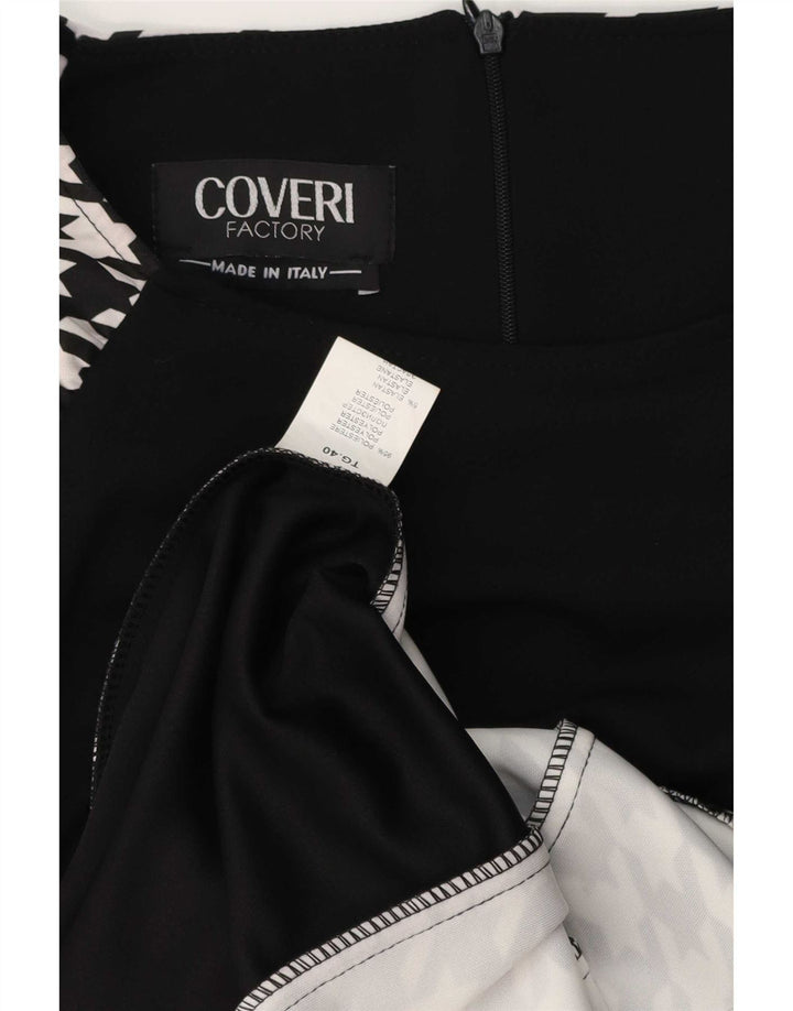 Coveri Langærmet Skedekjole til kvinder IT 40 Small Black Houndstooth