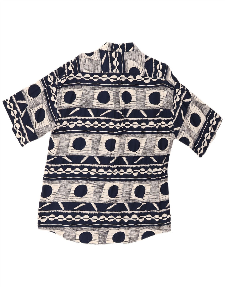 Camicia a maniche corte da uomo Big Match XL Blu navy geometrica