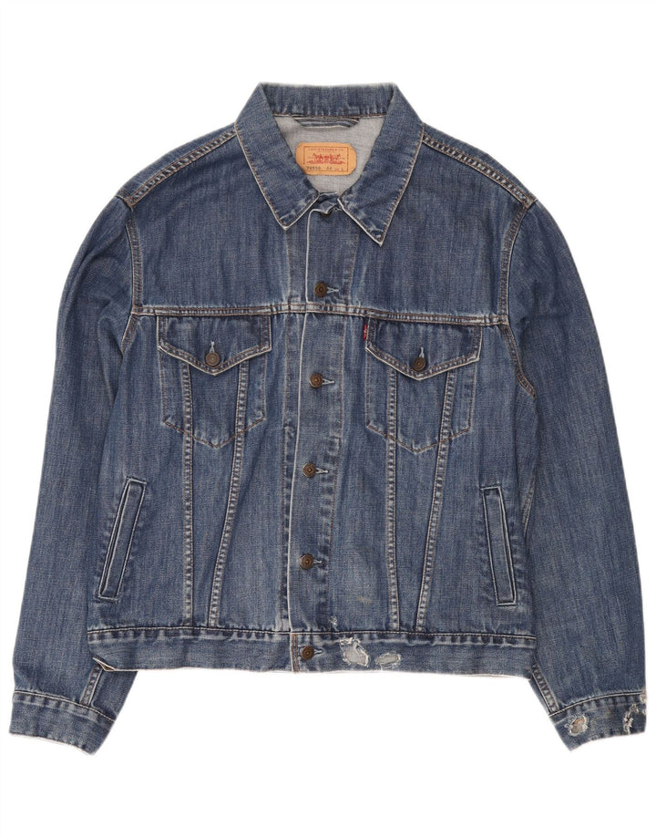 Levi's Herre 70550 Denimjakke UK 40 Stor Blå Bomuld