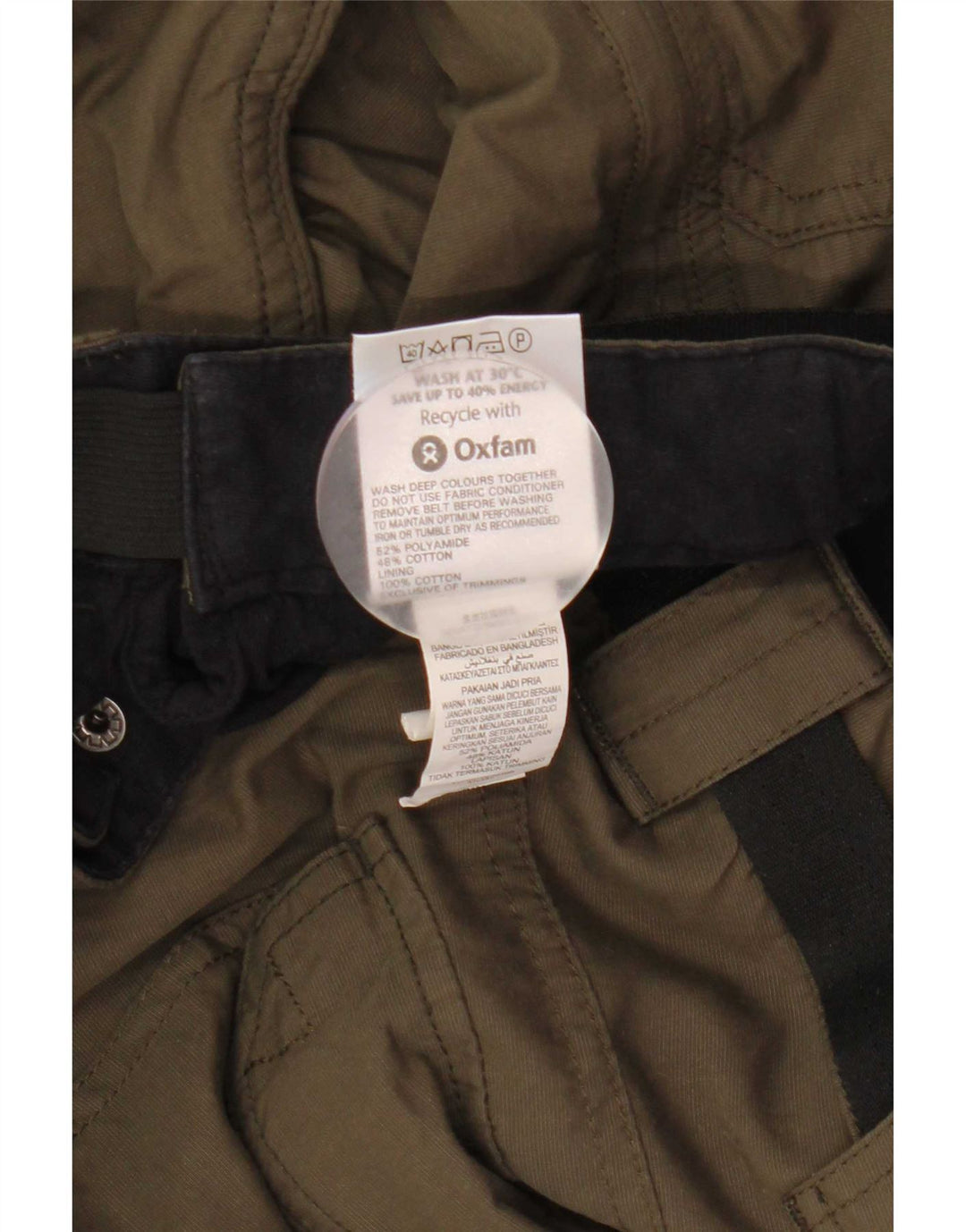 Marks & Spencer Mens Blue Harbour Straight Cargo Trousers W36 L29 Khaki