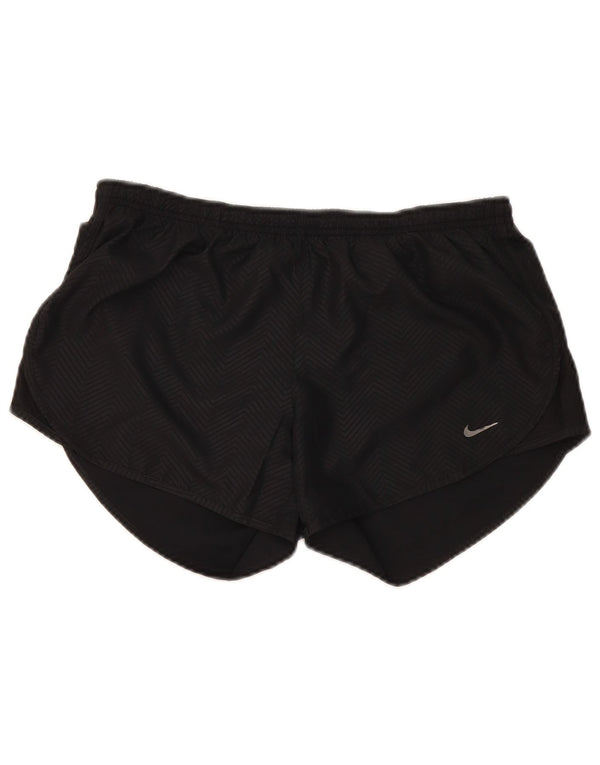 Женские спортивные шорты Nike Dri Fit UK 14, средний черный полиэстер с шевроном