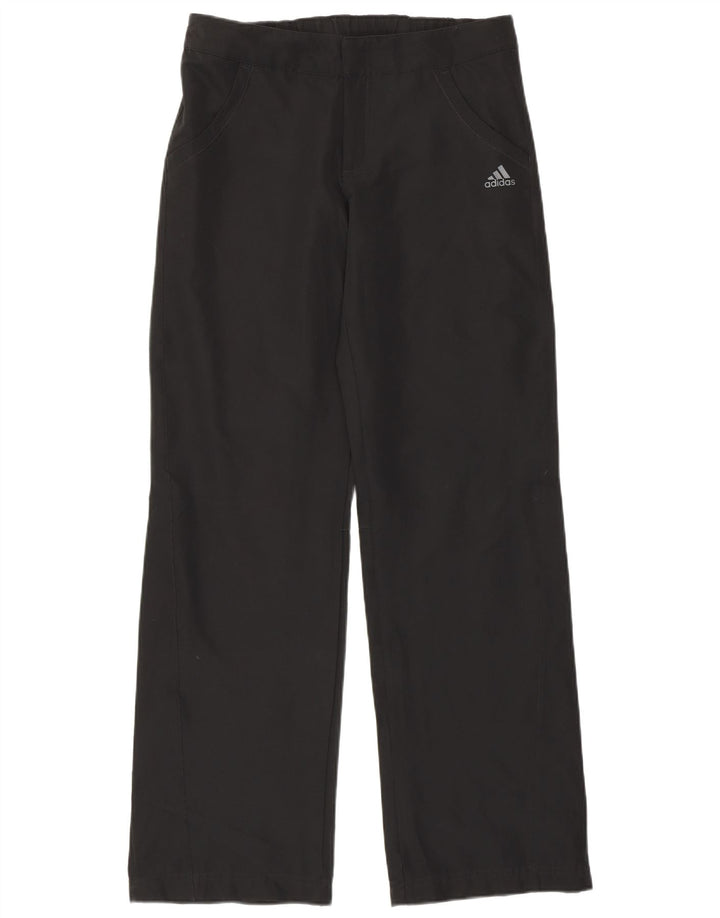 Adidas Womens Straight Trousers UK 12 Medium W30 L31 Black Polyester