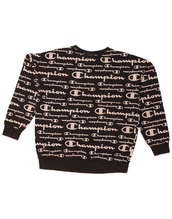 Champion Girls Graphic Φούτερ Jumper 15-16 ετών 2XL Μαύρο