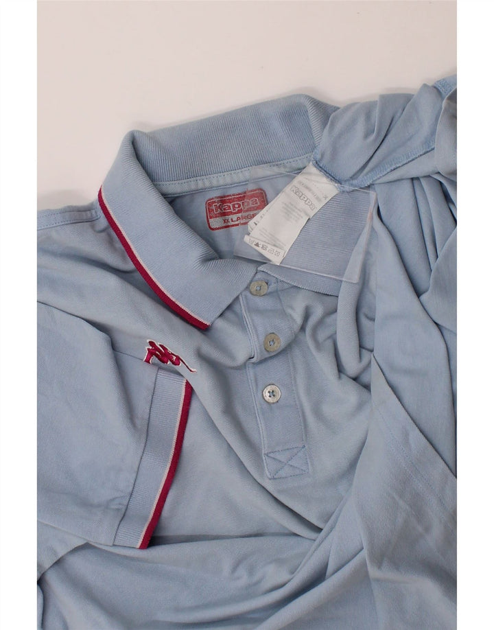 KAPPA Mens Polo Shirt 2XL Blue Cotton Vintage Kappa and Second-Hand Kappa from Messina Hembry 