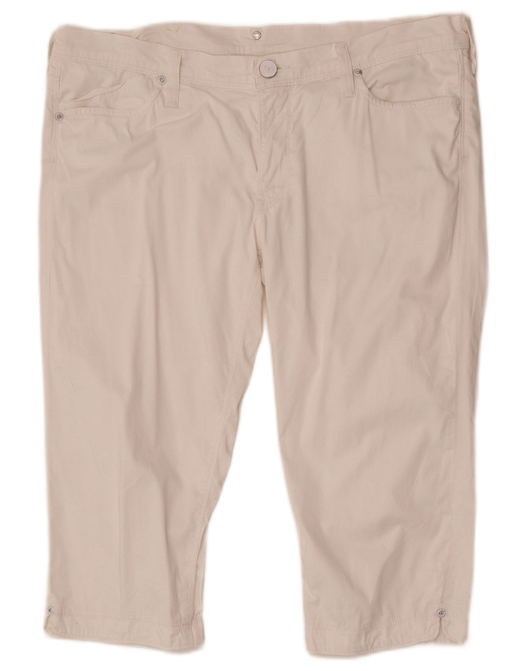 Lee Womens Enka Bermuda Shorts W32 Large White Bomuld