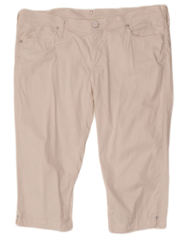 Lee Womens Enka Bermuda Shorts W32 Large White Bomuld
