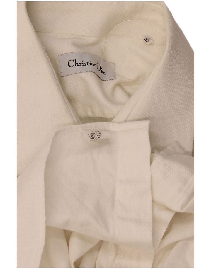 Christian Dior Mens Formal Shirt Size 40 Medium White Cotton