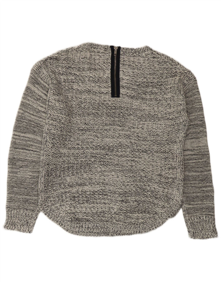 Marks & Spencer Womens V-Neck Jumper Sweater UK 14 Medium Navy Blue Flecked
