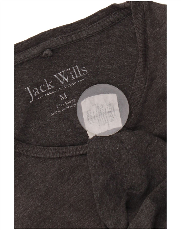 Jack Wills Womens T-Shirt Top Medium Grey Cotton