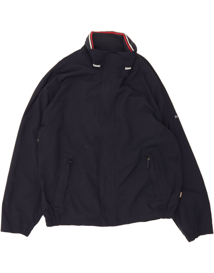 KARTEL Mens Bomber Jacket UK 46 3XL Navy Blue Nylon Vintage Kartel and Second-Hand Kartel from Messina Hembry 