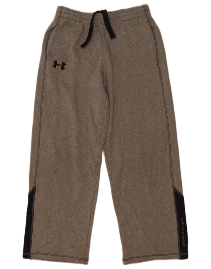Under Armour Boys Tracksuit Trousers 9-10 Years Medium Grey Colourblock