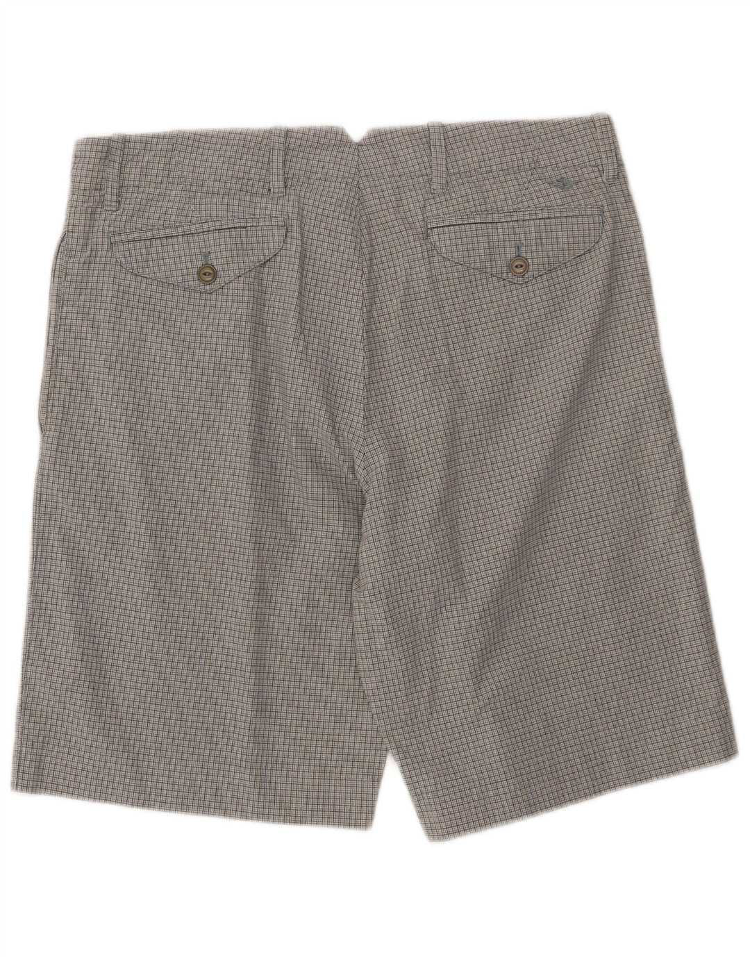 DOCKERS Mens Chino Shorts W34 Large Grey Houndstooth Cotton