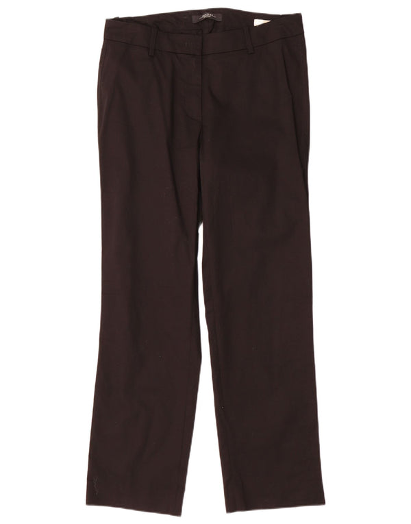 Женские прямые брюки чинос Max Mara UK 10, маленькие W30 L28, черный хлопок