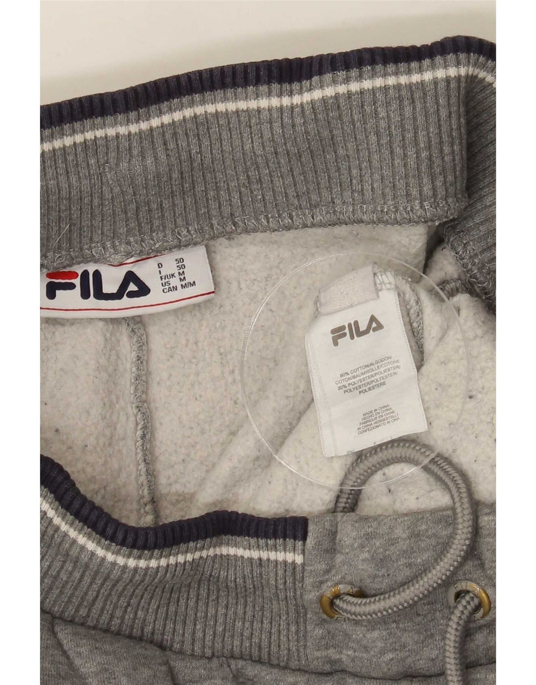 Pantaloni da tuta da uomo Fila in cotone grigio medio