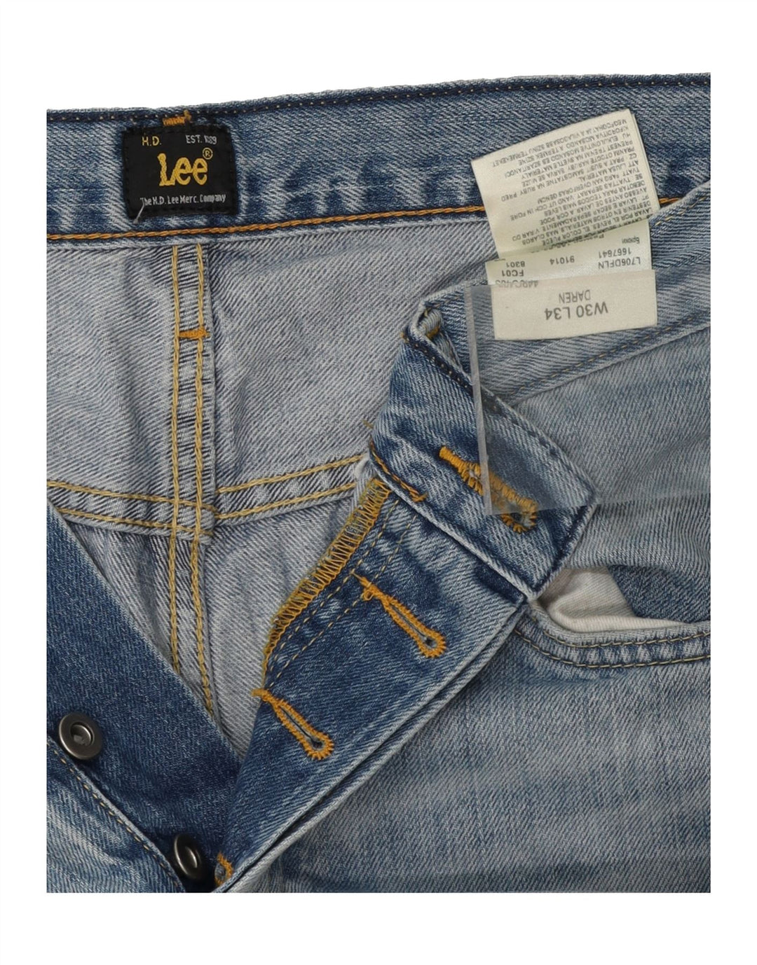 LEE Mens Daren Straight Jeans W30 L34 Blue Cotton Vintage Lee and Second-Hand Lee from Messina Hembry 