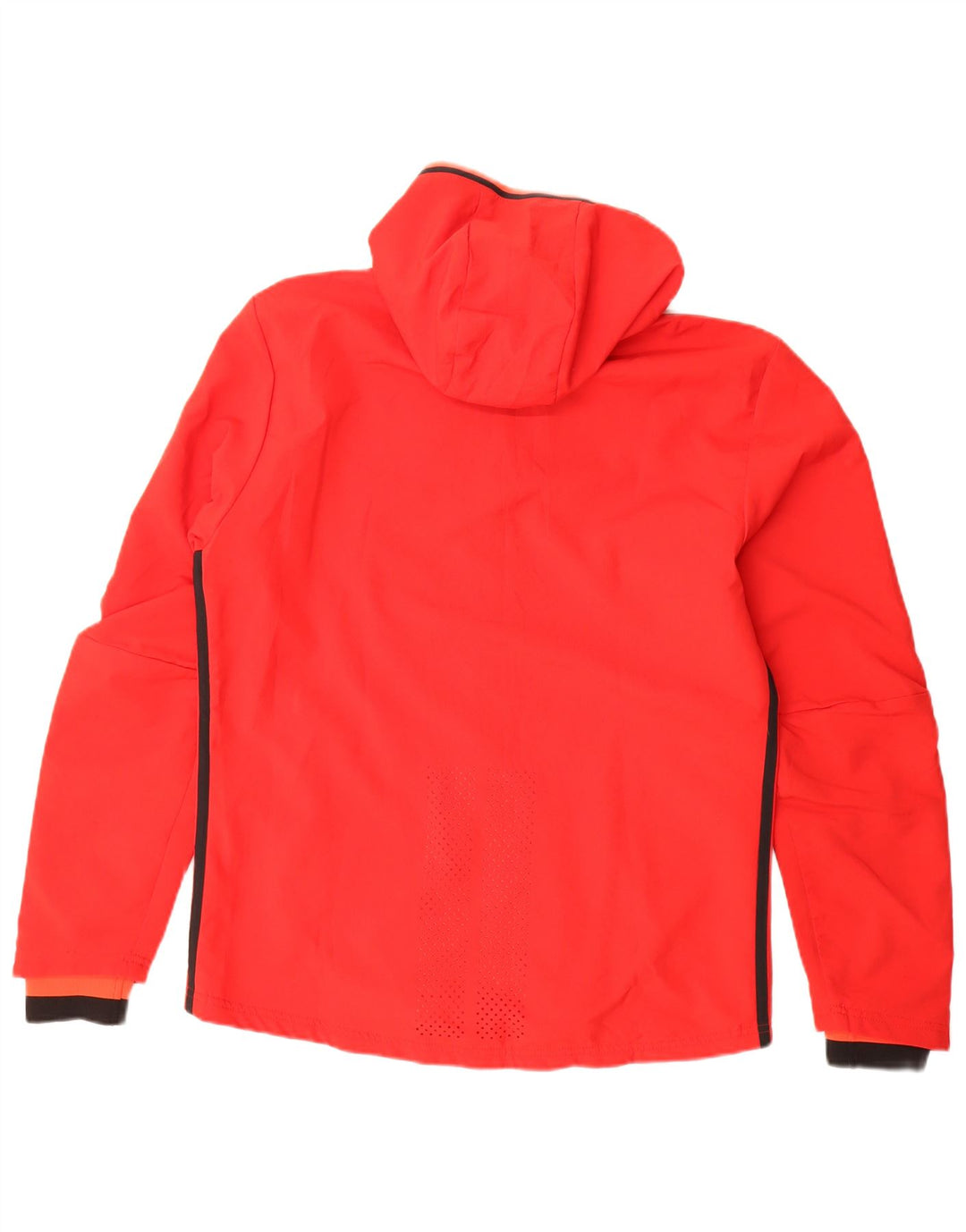 Adidas Mens Climacool Graphic Hooded Rain Jacket UK 38 Medium Red Polyester