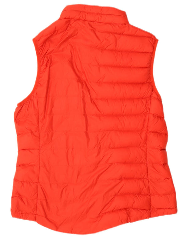 Colete acolchoado com capuz feminino Marks & Spencer UK 12 poliamida vermelha média