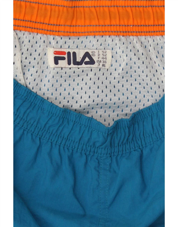 Fila Short de Bain Homme Large Bleu Colorblock Polyester