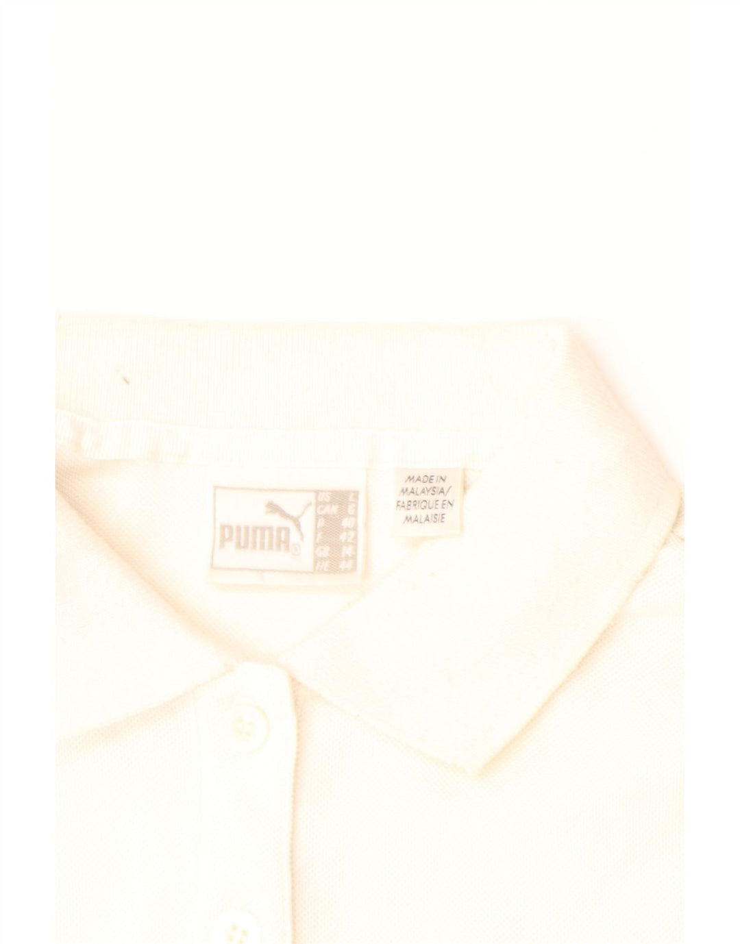 PUMA Womens Sleeveless Polo Shirt UK 14 Medium  Off White