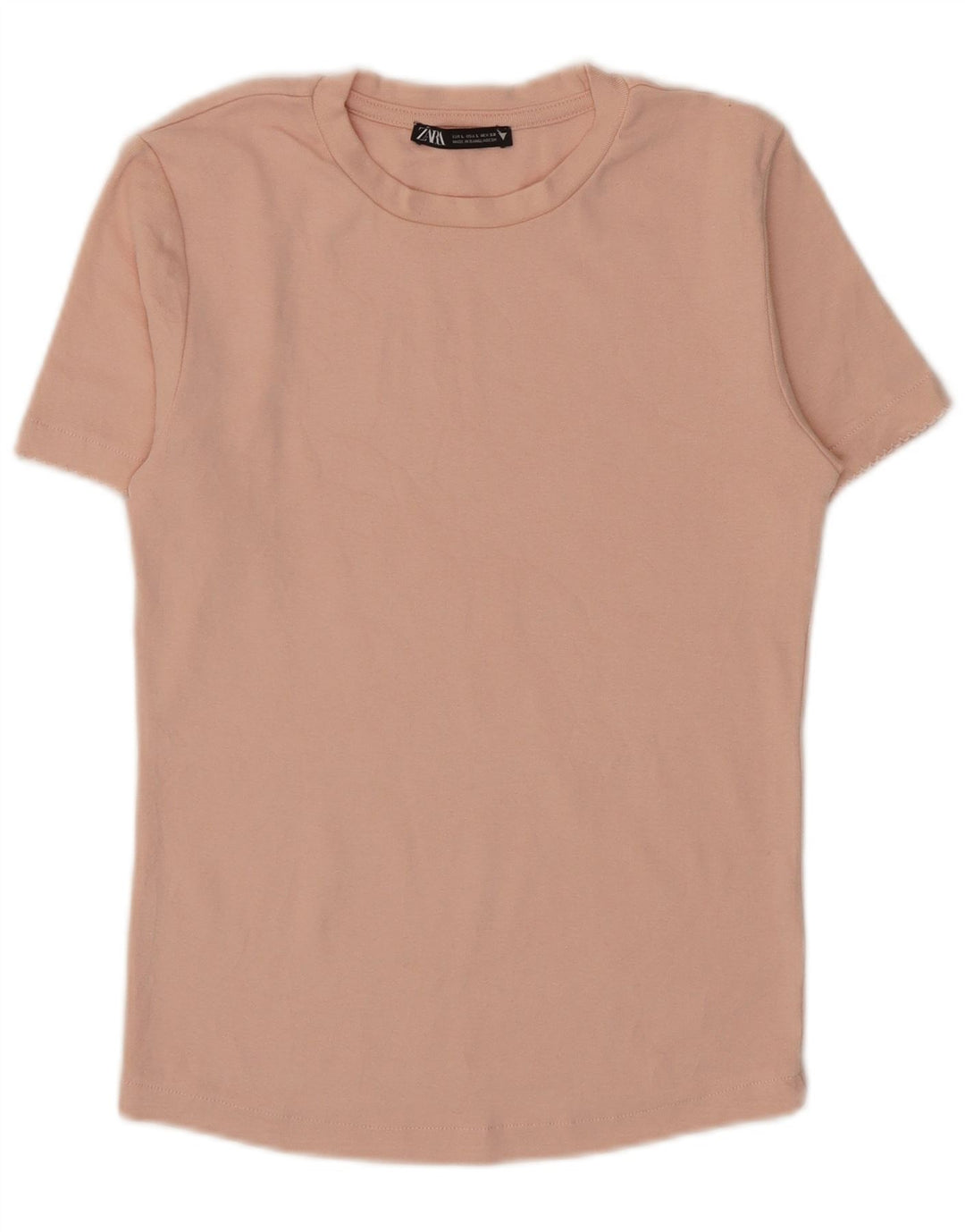Zara Womens T-Shirt Top UK 14 Large Pink