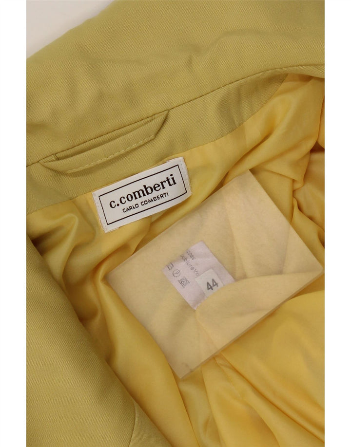 Carlo Comberti Womens Double Breasted Bomber Jacket IT 44 Medium Yellow